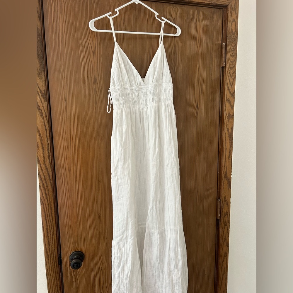 Sim & Sam White Cotton maxi dress